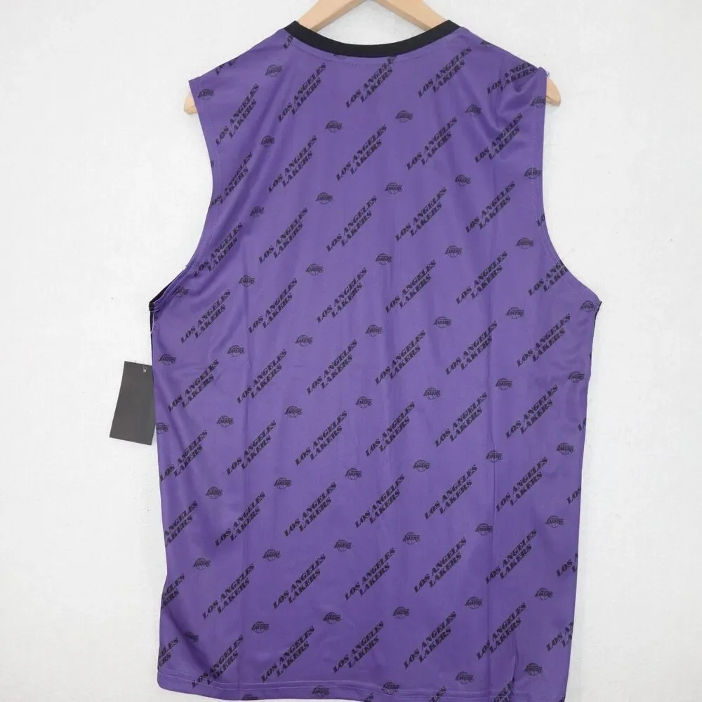 NEW Los Angeles LA Lakers NBA Authentic Tee Sleeveless Jersey Logo Men's Medium